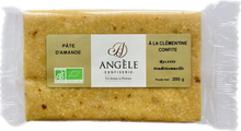 Charger l'image dans la galerie, pâte d'amande clémentine, pate d'amande aux clémentines confites, 100% bio, sans gluten, vegan, angele confiserie